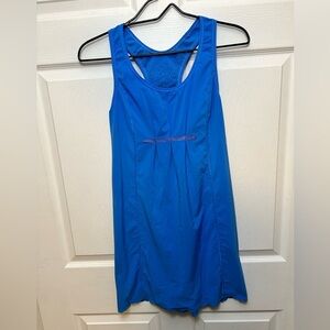 Lululemon Run In The Sun Blue Porcelain Racer Back Dress Size 2/4 See Measurment